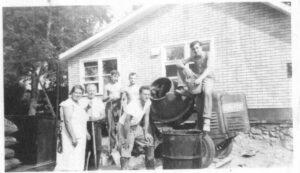 Farmhouse Rehab about 1949 with Rose Kolongowski and others